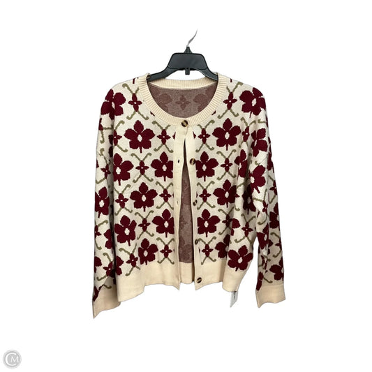 Cardigan By Cmc In Floral Print, Size: Xl
