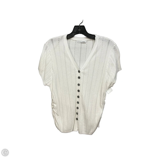 Cardigan By Clothes Mentor In White, Size: L