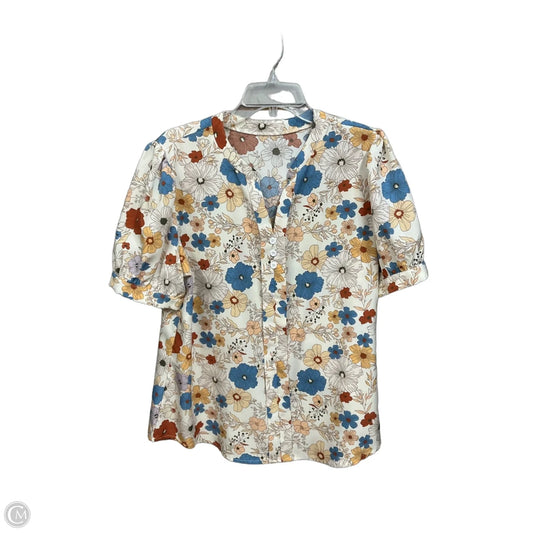 Top Short Sleeve By Cmc In Floral Print, Size: L