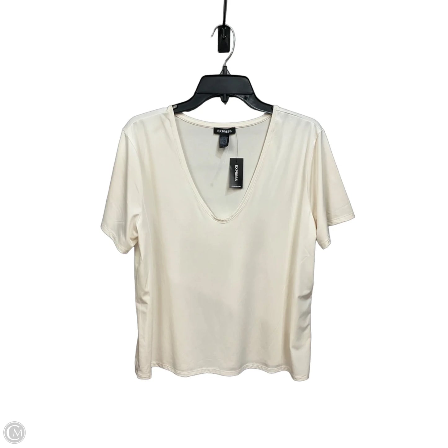 Top Sleeveless Basic By Express In Cream, Size: L