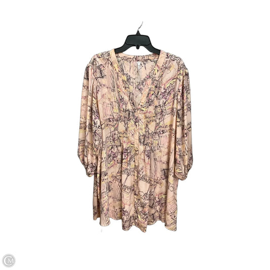 Tunic Long Sleeve By Melissa Mccarthy In Pink, Size: 2x