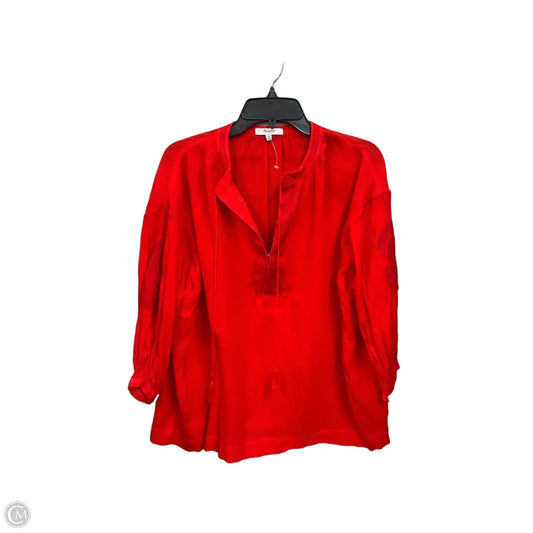 Top Long Sleeve Basic By Madewell In Red, Size: Xs