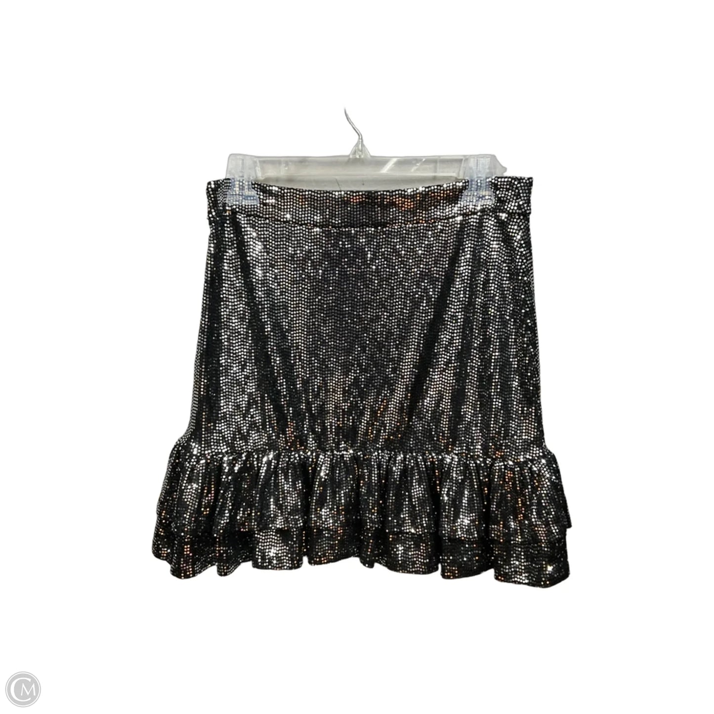 Skirt Mini & Short By Michael By Michael Kors In Black & Silver, Size: 4