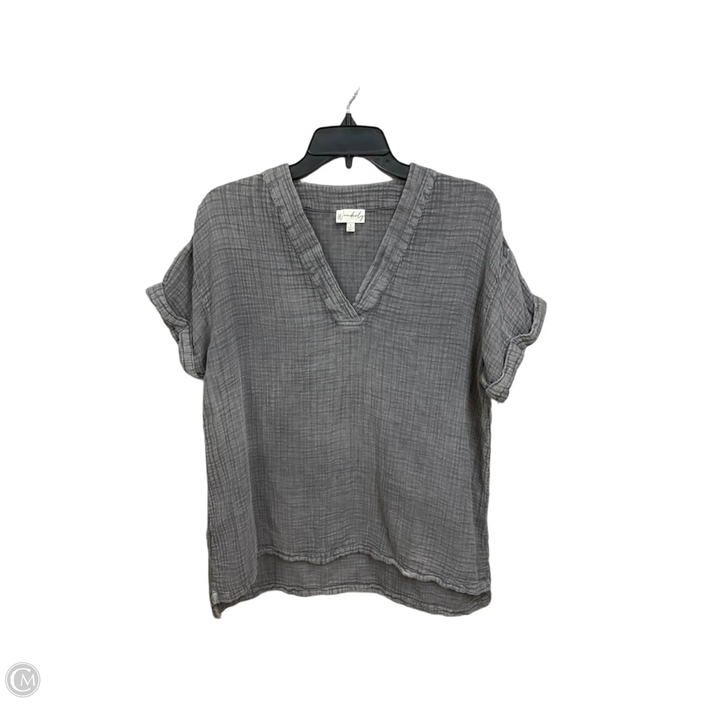 Top Short Sleeve Basic By Wonderly In Grey, Size: S