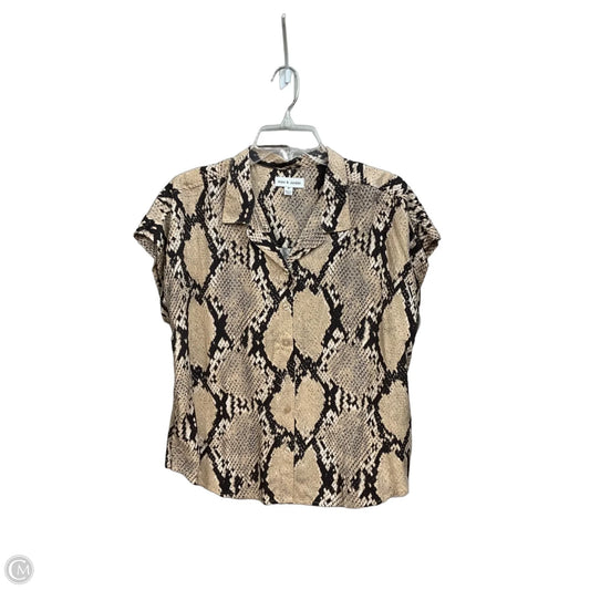 Blouse Short Sleeve By Cmc In Snakeskin Print, Size: M