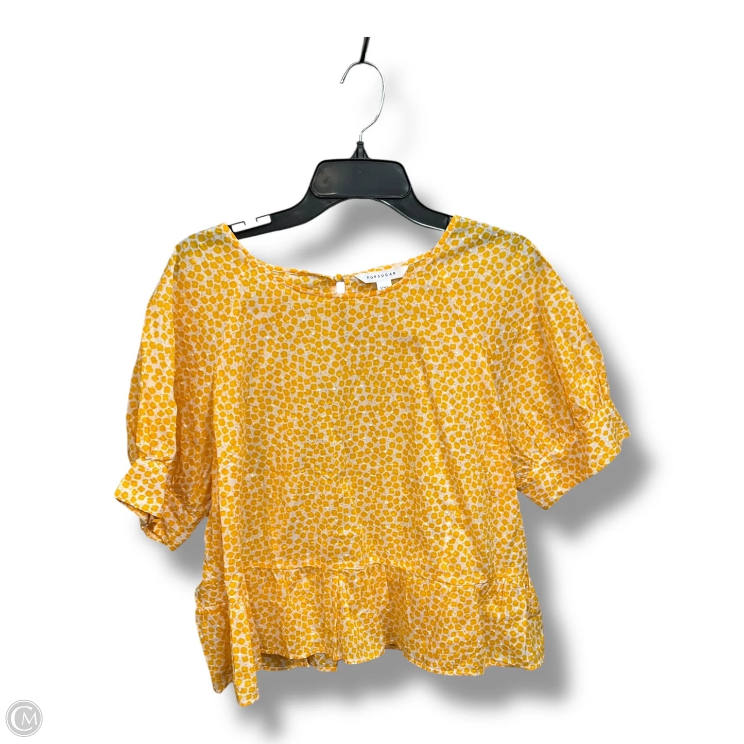 Top Short Sleeve By Cmc In Yellow, Size: Xxl