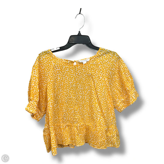 Top Short Sleeve By Cmc In Yellow, Size: Xxl