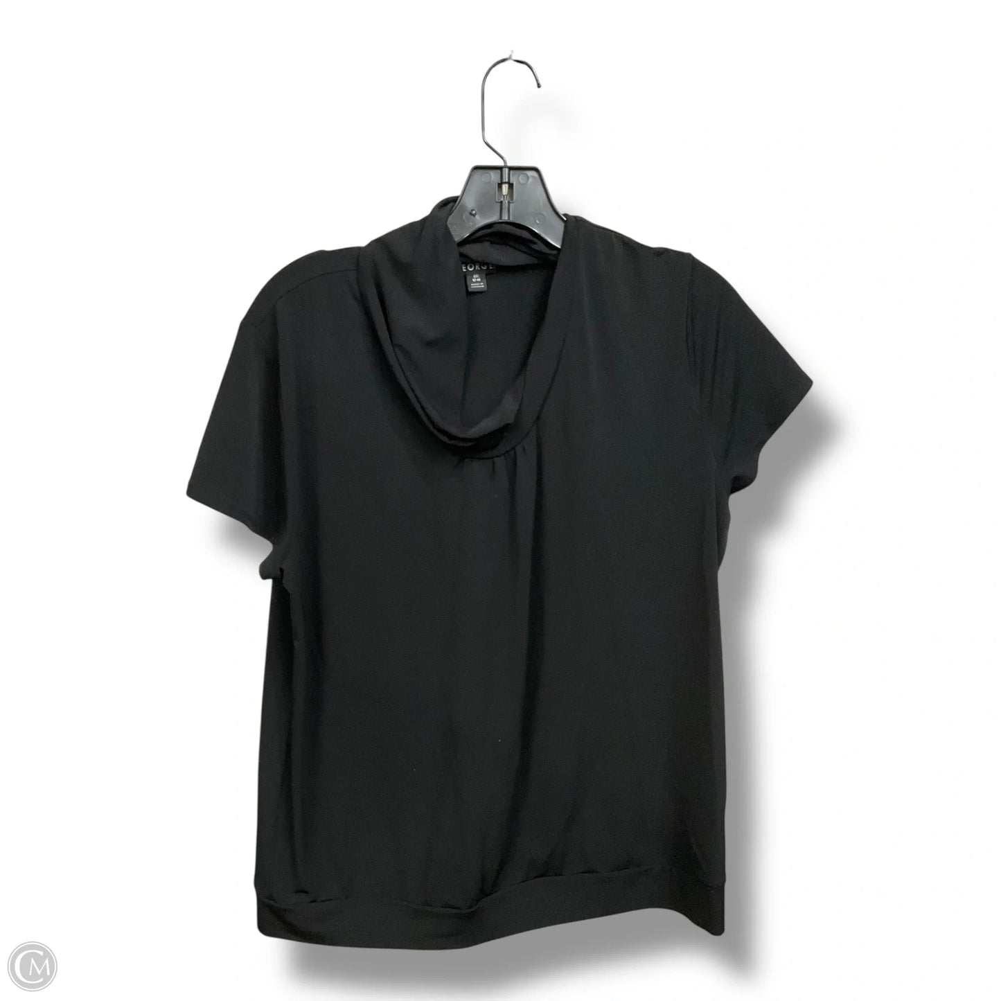 Top Short Sleeve By Cmc In Black, Size: L