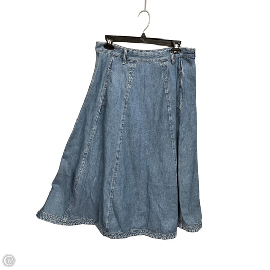 Skirt Midi By Madewell In Blue Denim, Size: 10