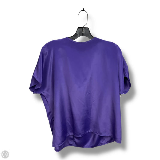 Top Short Sleeve By Cmc In Purple, Size: L