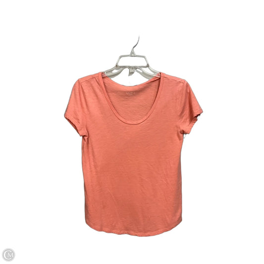 Top Short Sleeve Basic By Loft In Coral, Size: Xs