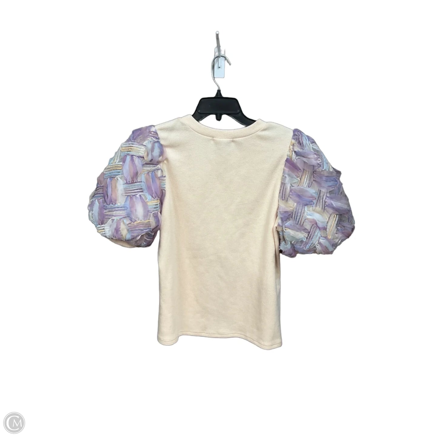 Top Short Sleeve By Entro In Cream, Size: L