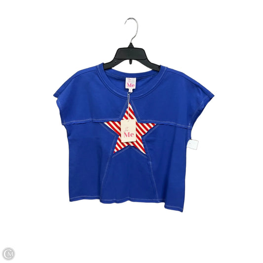 Top Sleeveless By Cmc In Blue, Size: L