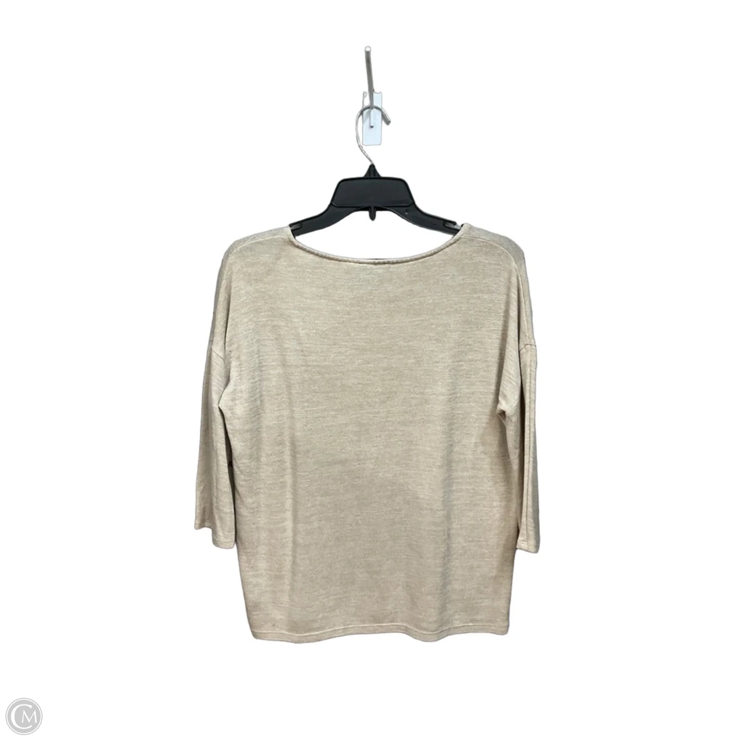 Top 3/4 Sleeve Basic By Limited In Beige, Size: M