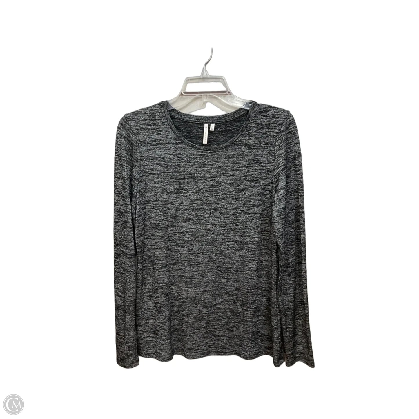 Top Long Sleeve By Banana Republic In Black & Grey, Size: M