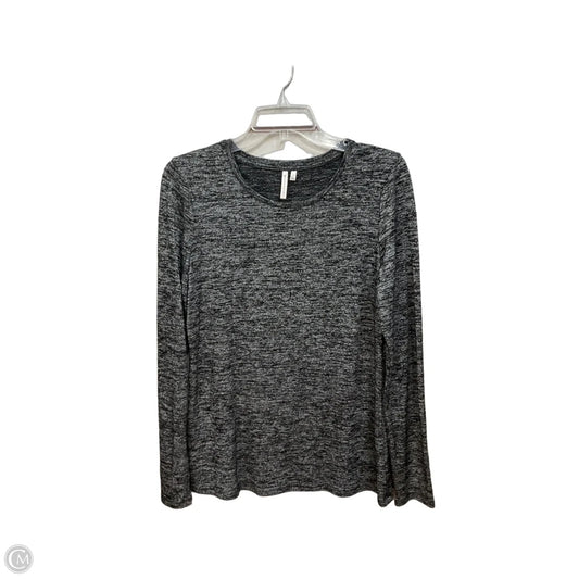 Top Long Sleeve By Banana Republic In Black & Grey, Size: M