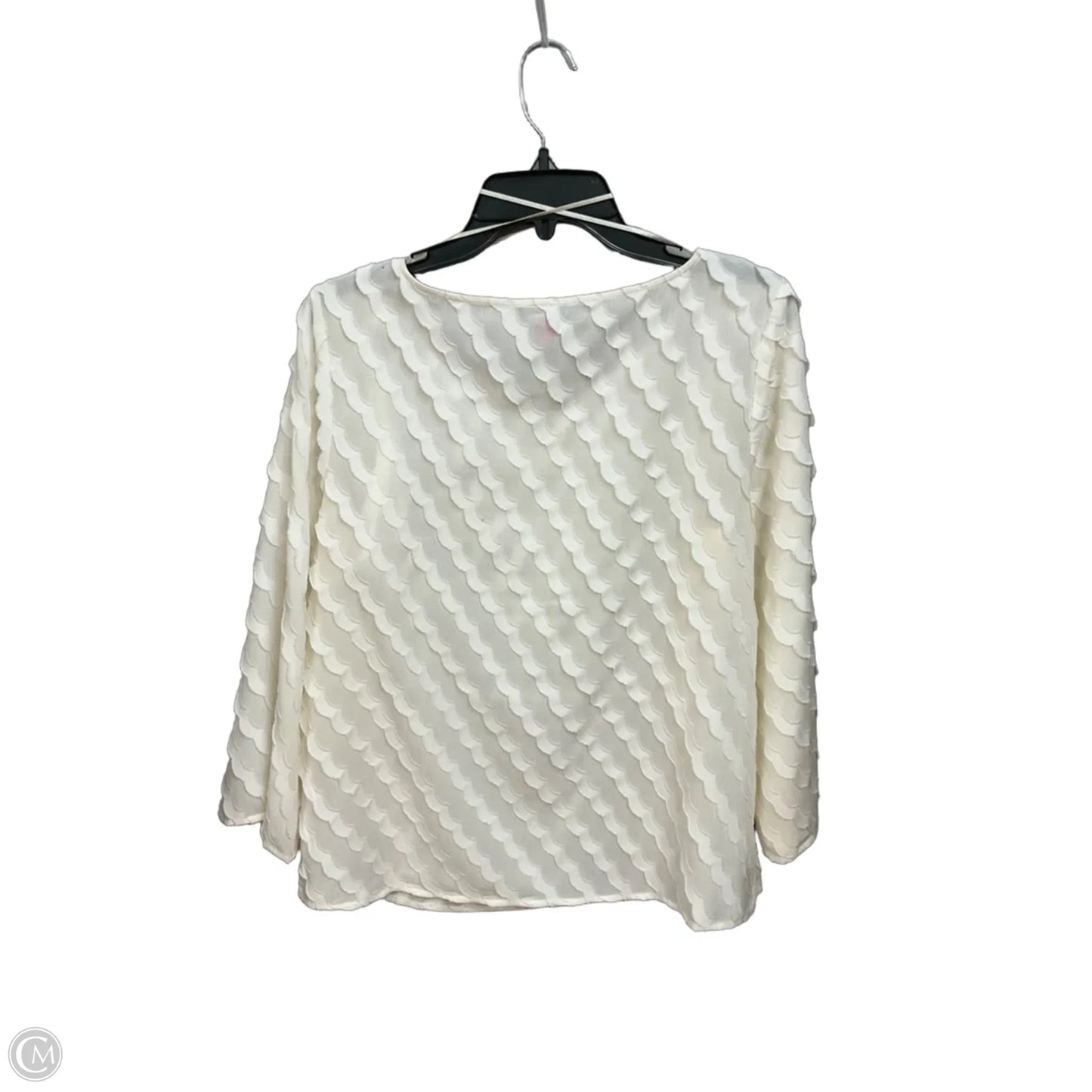 Top Long Sleeve By Vince Camuto In Cream, Size: M
