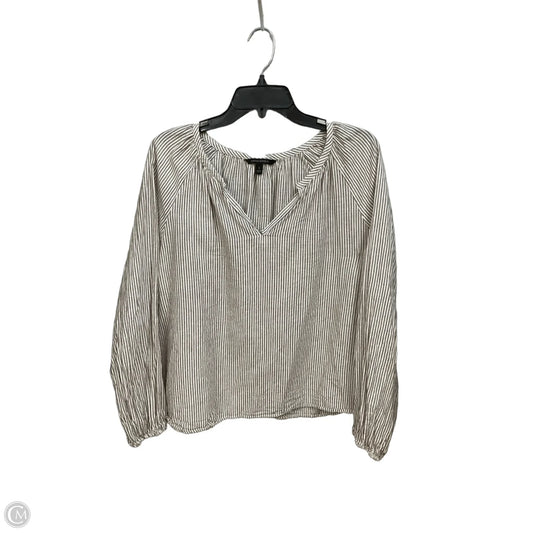 Top Long Sleeve By Banana Republic In Striped Pattern, Size: S