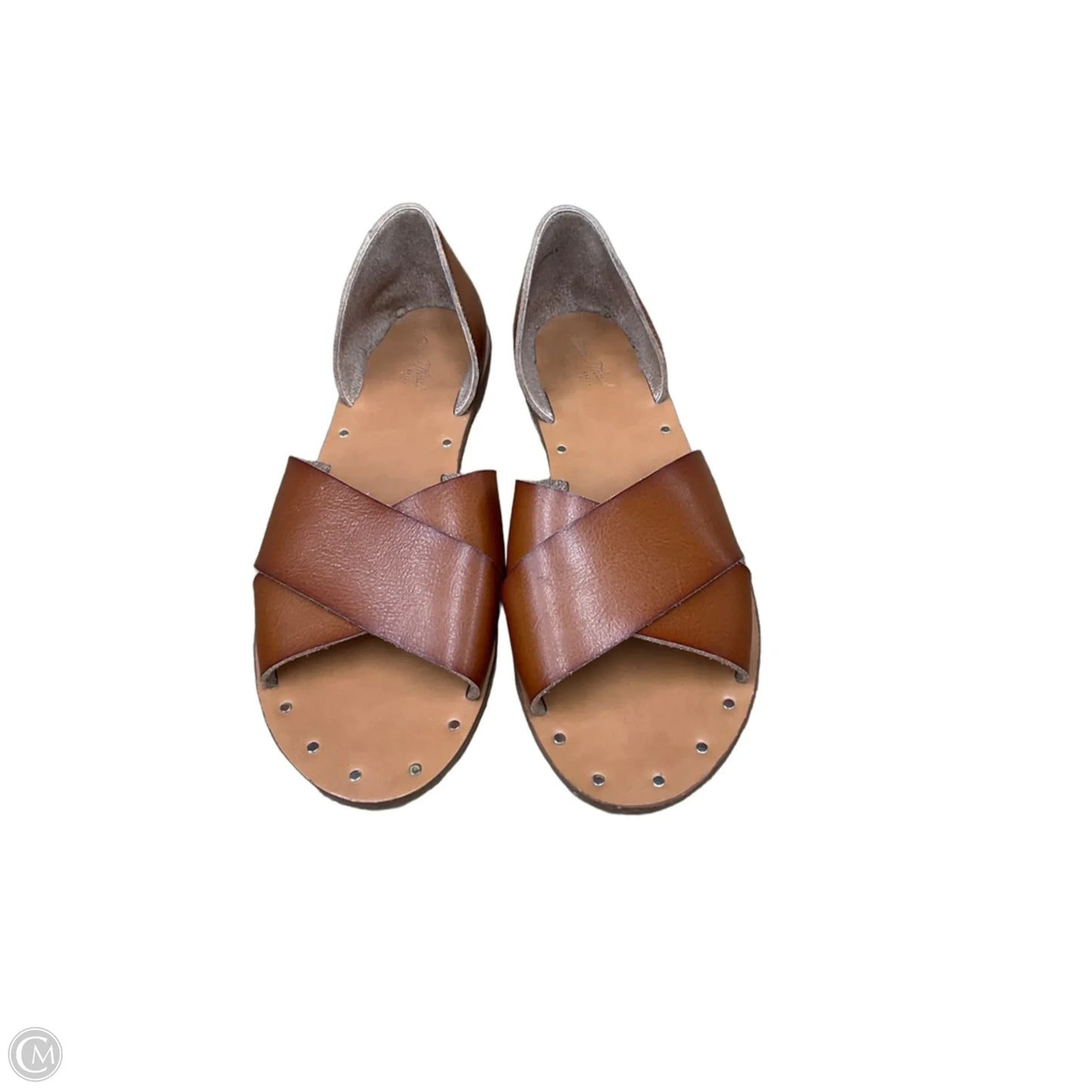 Sandals Flats By Universal Thread In Brown & Tan, Size: 7.5