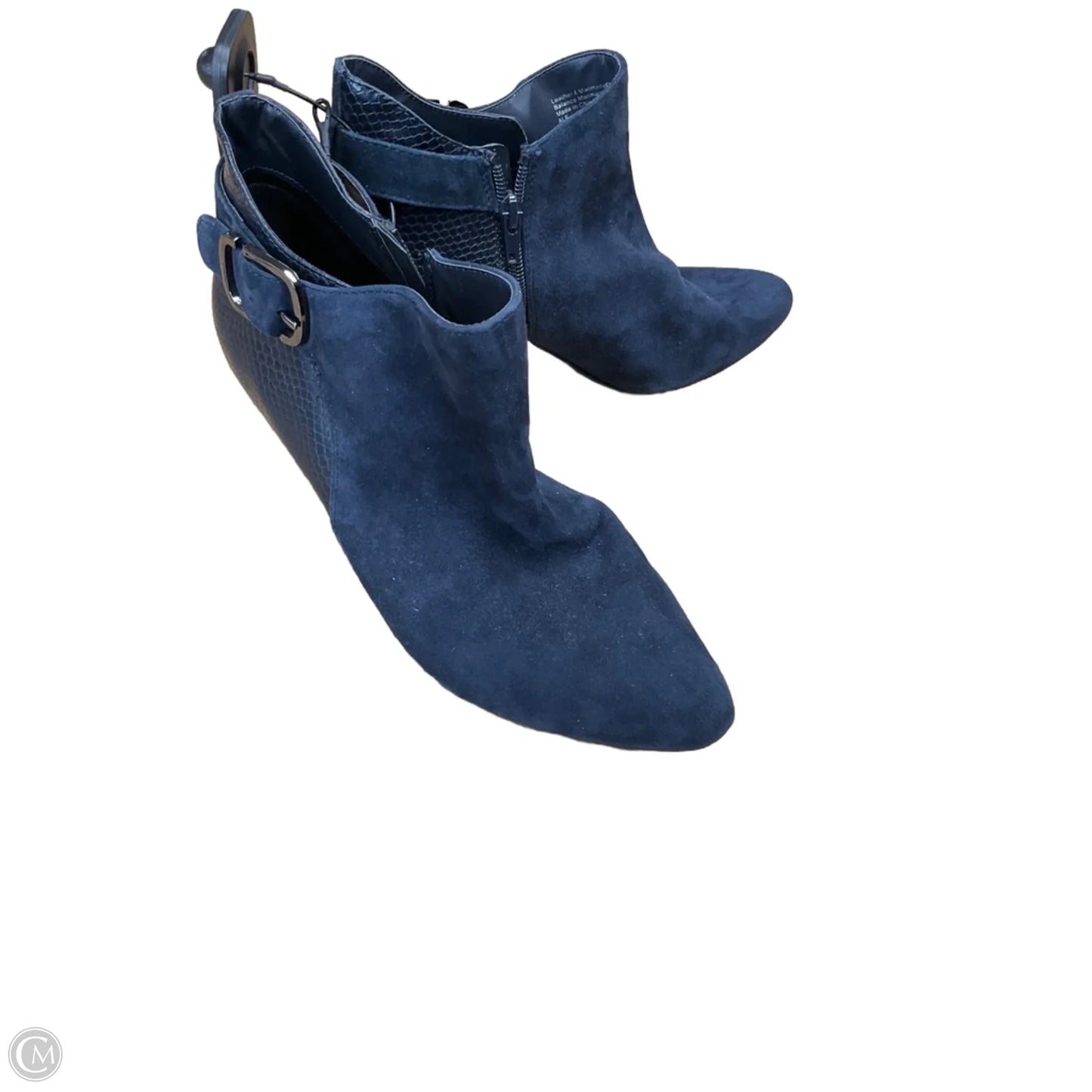 Boots Ankle Heels By Alfani In Navy, Size: 8.5