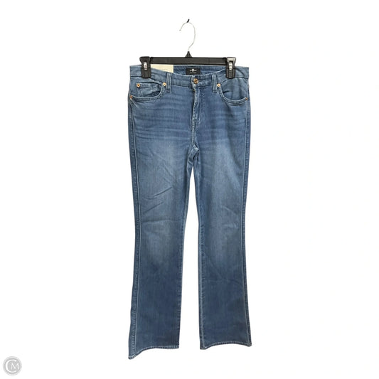Jeans Wide Leg By 7 For All Mankind In Blue Denim, Size: 6
