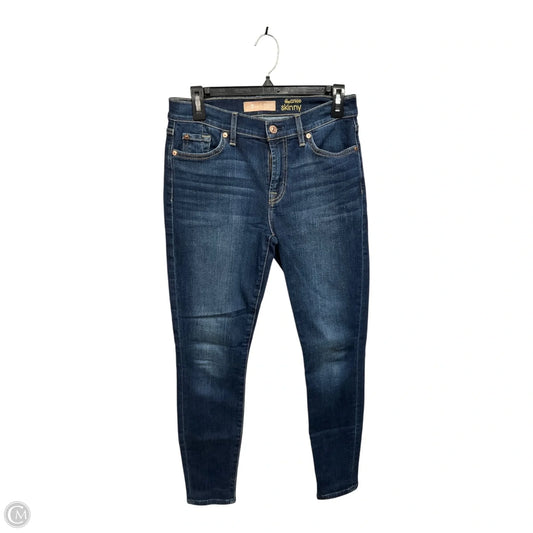 Jeans Skinny By 7 For All Mankind In Blue Denim, Size: 6