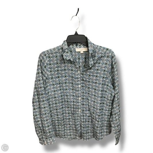 Blouse Long Sleeve By Loft In Floral Print, Size: Lp