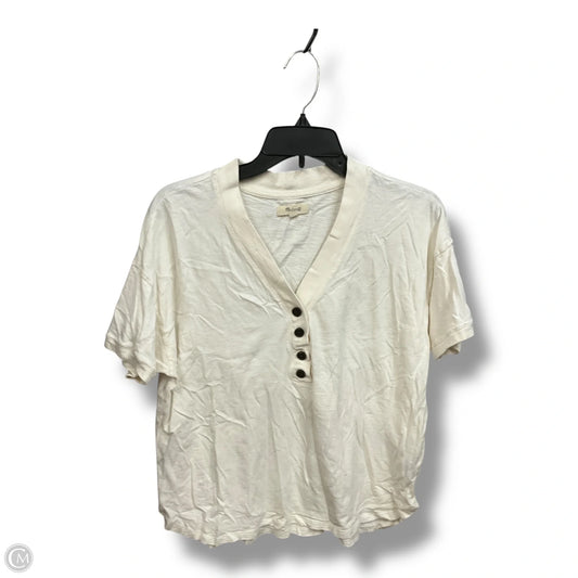 Top Short Sleeve Basic By Madewell In White, Size: M