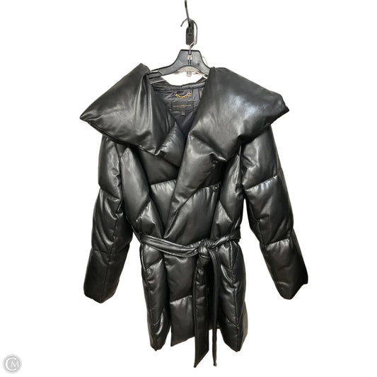 Coat Puffer & Quilted By Donna Karan In Black, Size: Xl