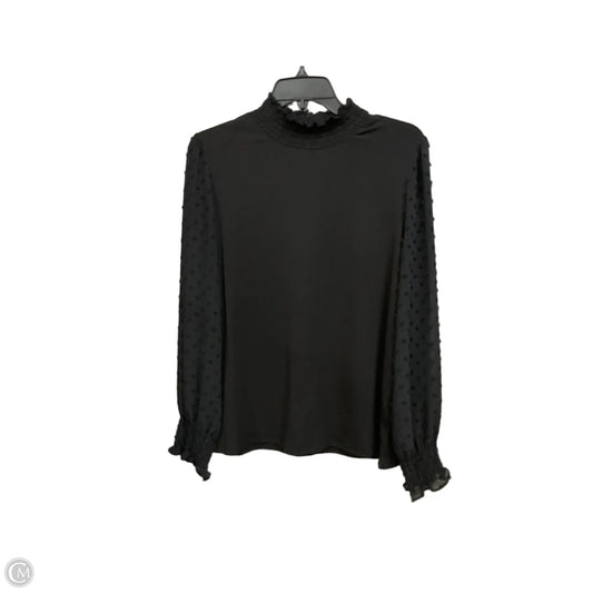 Top Long Sleeve By Adrianna Papell In Black, Size: L