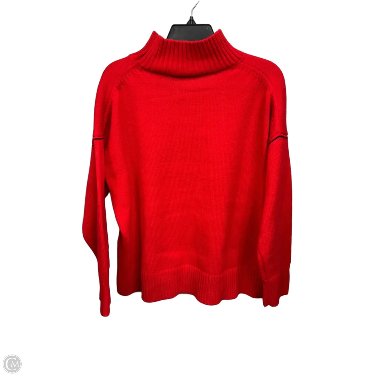 Sweater By Dkny In Black & Red, Size: L