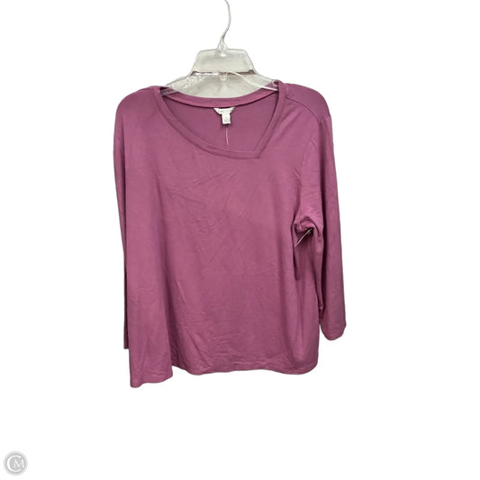 Top Long Sleeve By Cato In Pink, Size: Xl