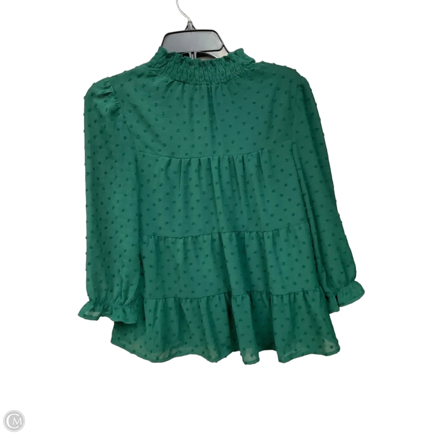 Top Long Sleeve By Monteau In Green, Size: L
