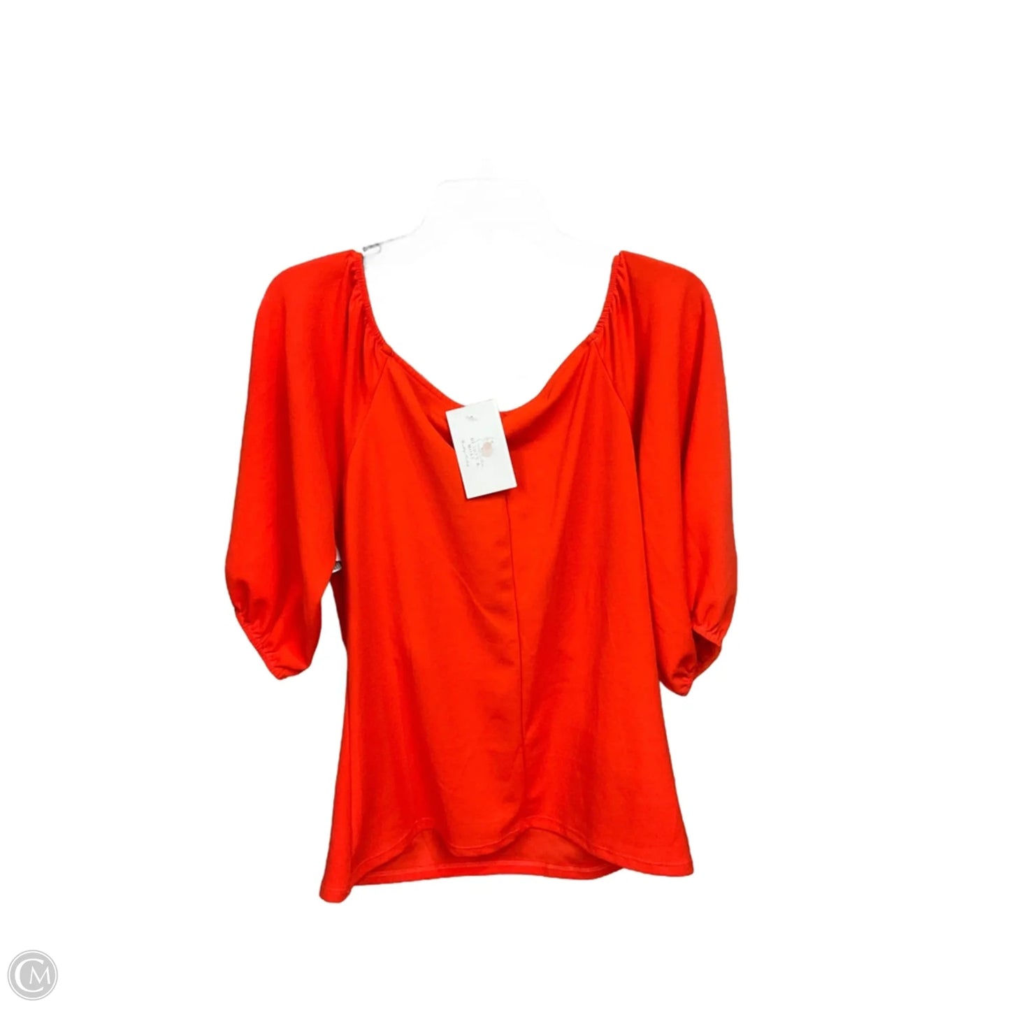 Top 3/4 Sleeve By Clothes Mentor In Orange, Size: 1x