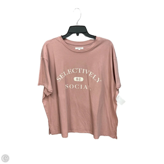 Top Long Sleeve By Zenana Outfitters In Pink, Size: 1x