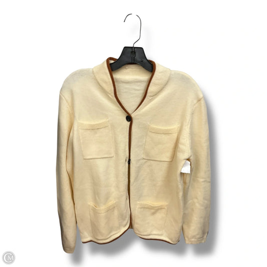 Cardigan By Clothes Mentor In Cream, Size: L
