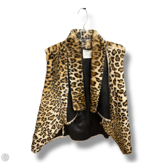 Vest Faux Fur & Sherpa By Velvet In Animal Print, Size: S
