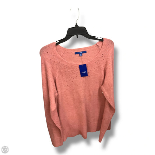 Sweater By Apt 9 In Pink, Size: Xl