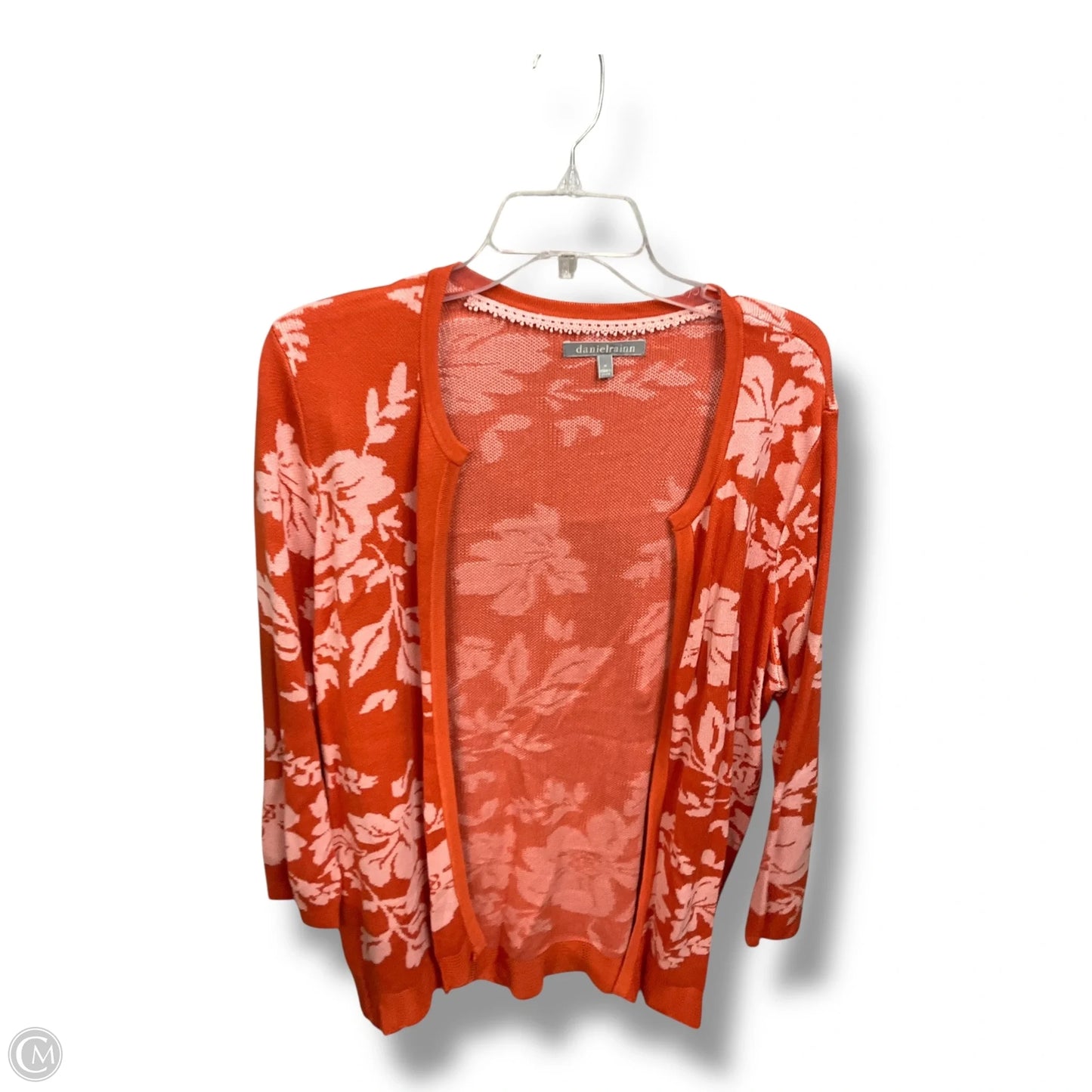 Cardigan By Daniel Rainn In Floral Print, Size: M