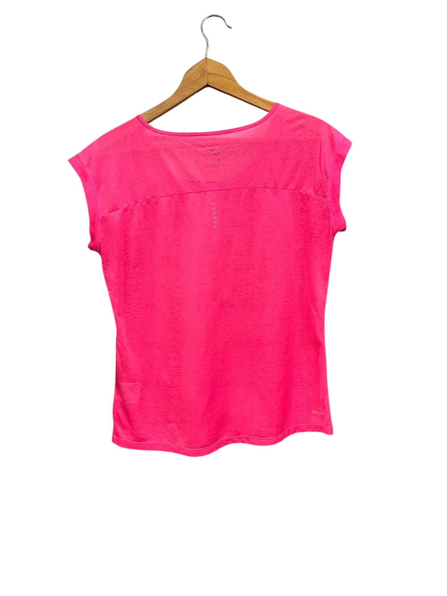 Athletic Top Short Sleeve By Nike Apparel In Pink, Size: M