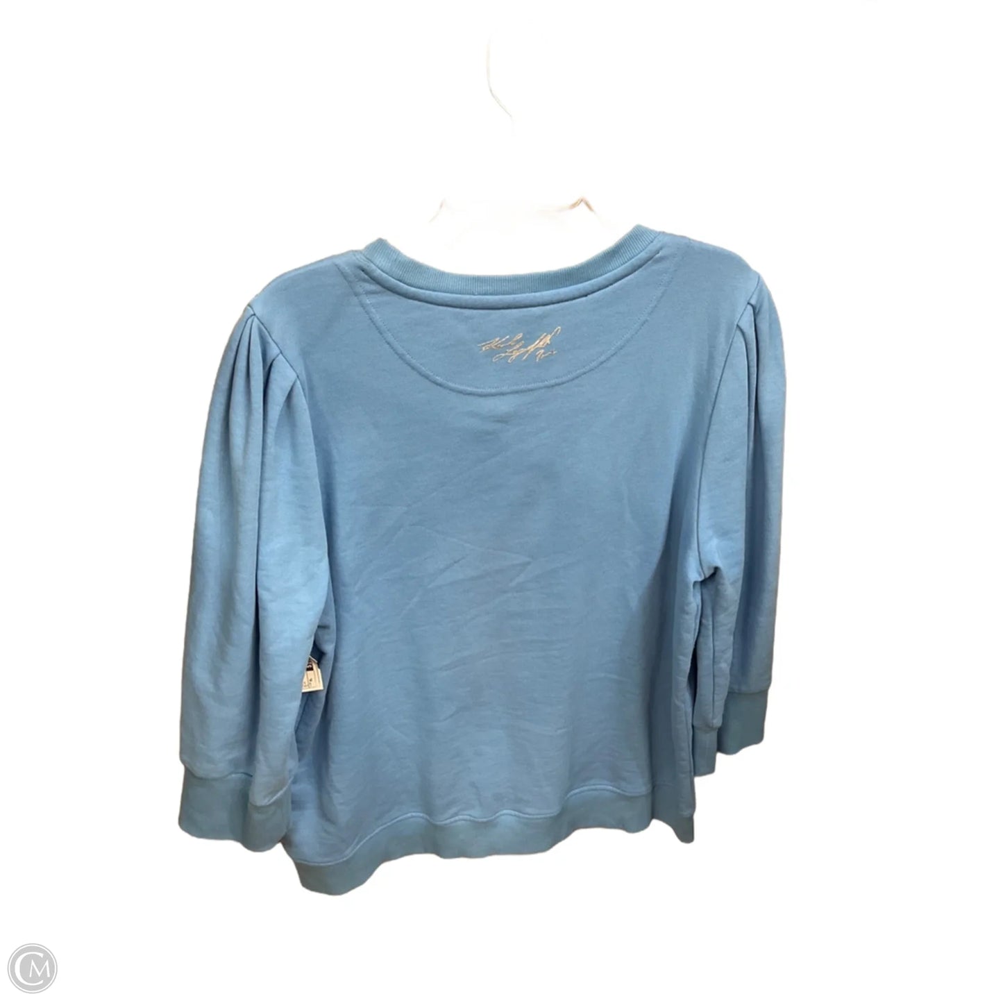 Top Long Sleeve Designer By Karl Lagerfeld In Blue, Size: Xl
