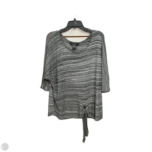 Top Short Sleeve By Ashley Stewart In Grey, Size: 22