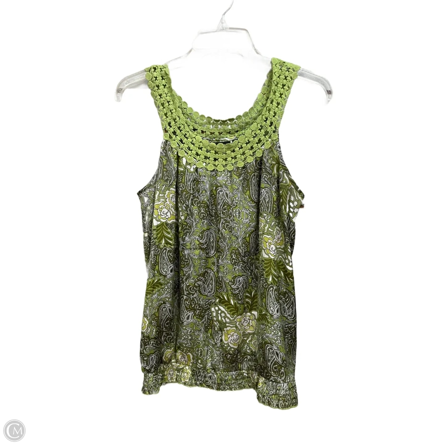 Blouse Sleeveless By Apt 9 In Blue & Green, Size: Xl