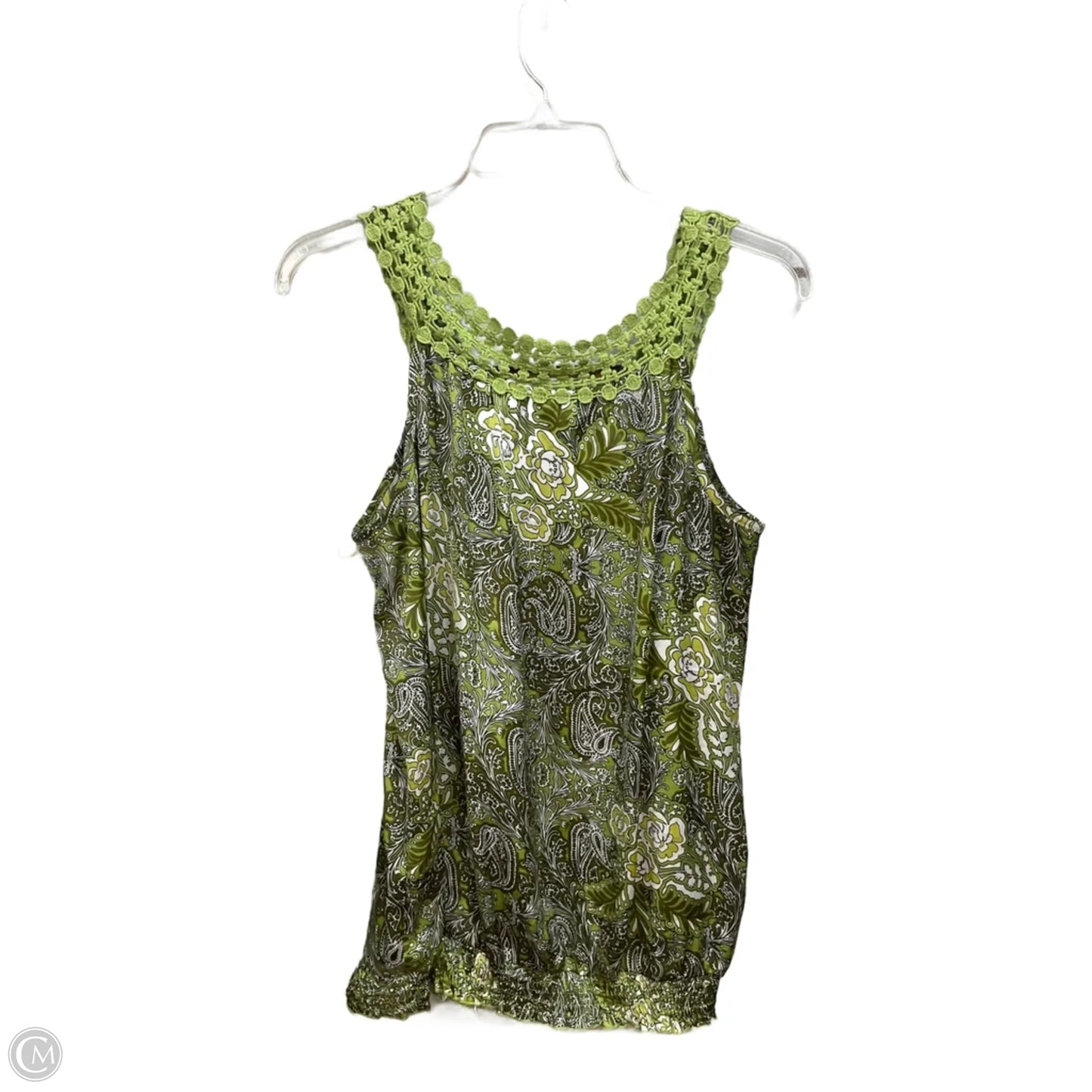 Blouse Sleeveless By Apt 9 In Blue & Green, Size: Xl