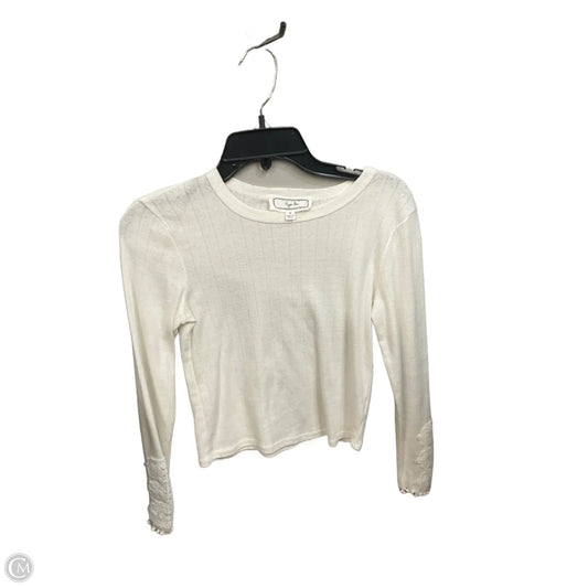 Top Long Sleeve Basic By Hippie Rose In Cream, Size: M