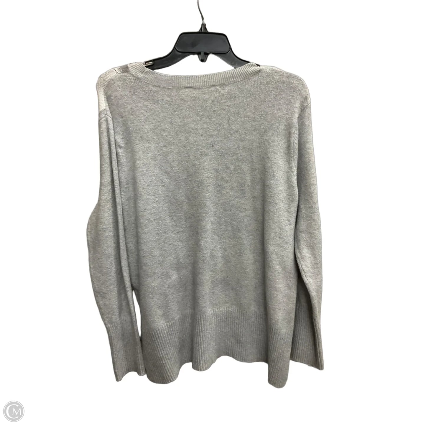 Sweater By Simply Vera In Grey & White, Size: L