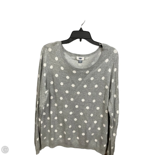 Sweater By Old Navy In Grey & Orange, Size: Xxl
