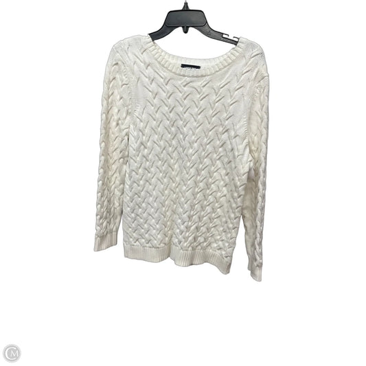 Sweater By Lands End In Cream, Size: Xl