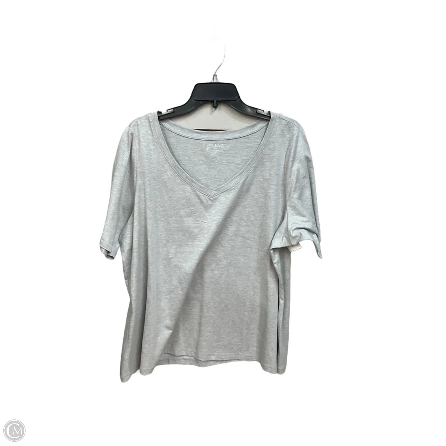 Top Short Sleeve Basic By Lane Bryant In Grey, Size: Xl