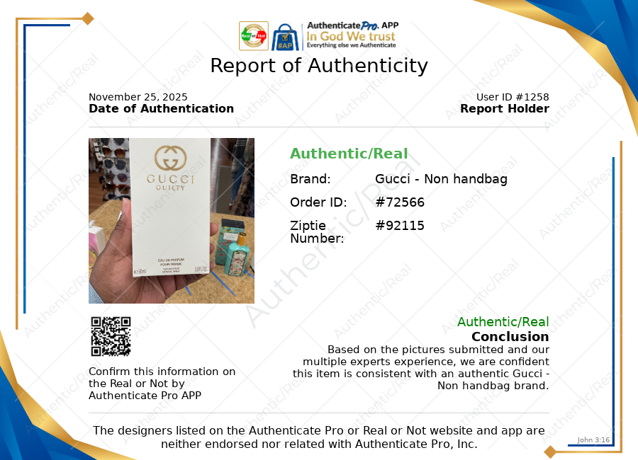 Fragrance Luxury Designer By Gucci